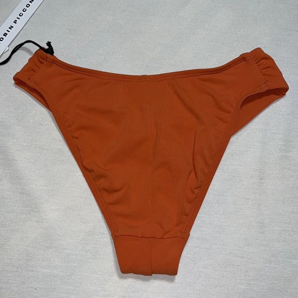 ROBIN PICCONE AVA BURNT ORANGE HIGH LEG BOTTOM Sz XS - Picture 4 of 9
